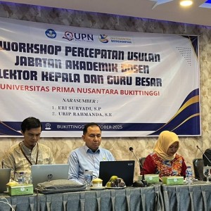 Workshop Kenaikan Jabatan Akademik Dosen di Universitas Prima Nusantara Bukittinggi Workshop Kenaikan Jabatan Akademik Dosen di Universitas Prima Nusantara Bukittinggi